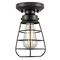 Westinghouse Fixture Ceiling SemiFlush-Mount 60W Bandera 5.25In, Matte Black Cage 6130700 - alternate 1